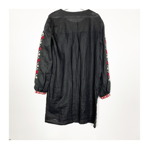 Etnodim Vyshyvanka Dress Linen Black Red White Ethnic Ukrainian RARE - Picture 8 of 12